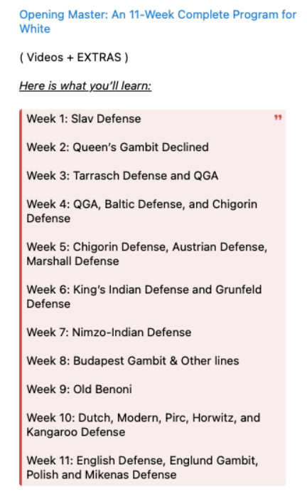 King’s Indian Defense: Lemos Formula – with GM Damian Lemos 13h 55m of elite video training • PGNs • Strategic breakdowns • Bonus material