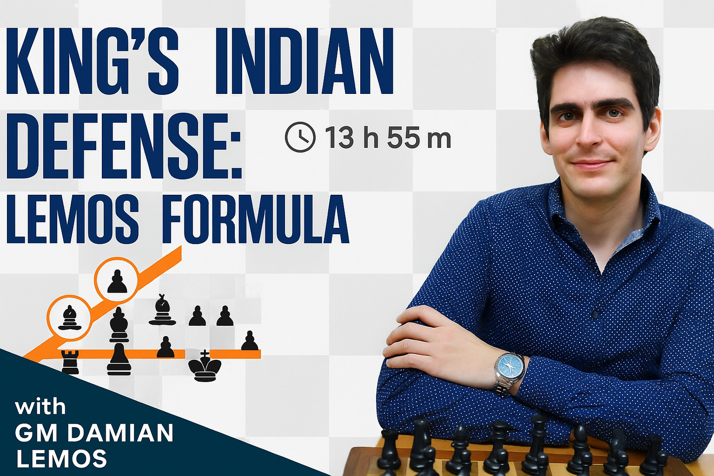 King’s Indian Defense: Lemos Formula – with GM Damian Lemos 13h 55m of elite video training • PGNs • Strategic breakdowns • Bonus material