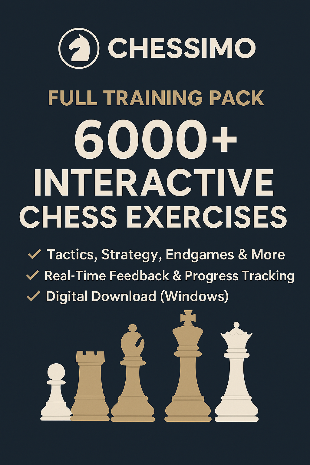 Chessimo Full Training Pack – 6000+ Interactive Chess Exercises (Complete Series)  Chessimo Complete – Full Tactics &amp; Strategy Trainer